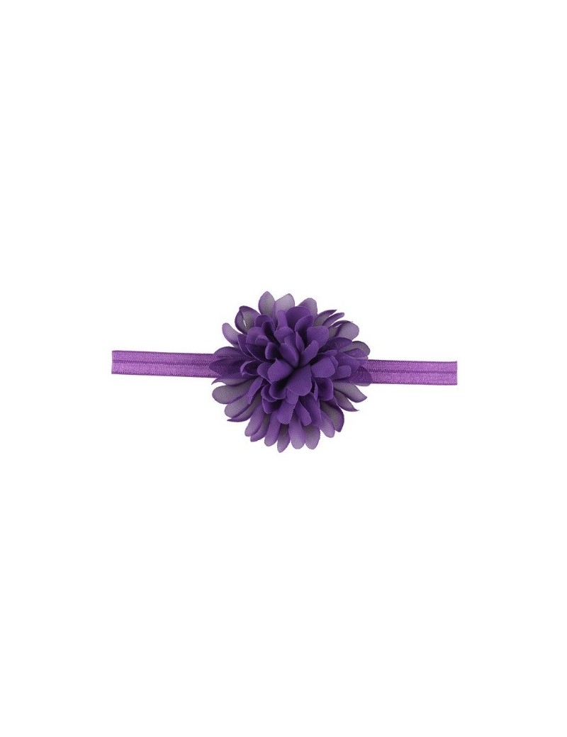 Bandeau mousseline grande fleur violet