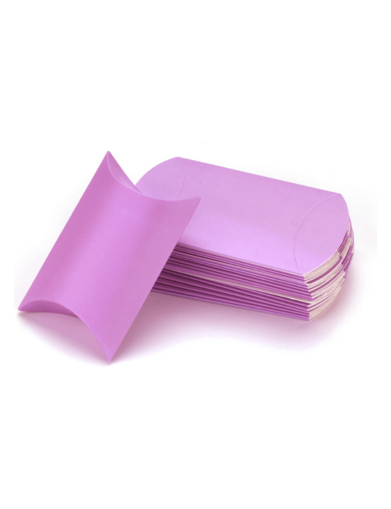 Contenant à dragées boite en carton violet (x10)